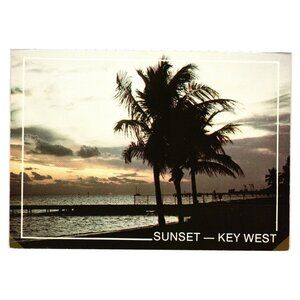 Vintage Key West Sunset Postcard Florida Keys Wholesale Evening Vacation Beach